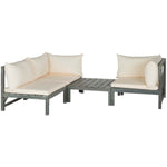 Safavieh Lynwood Modular Outdoor Sectional , PAT6713 - Ash Grey/Beige