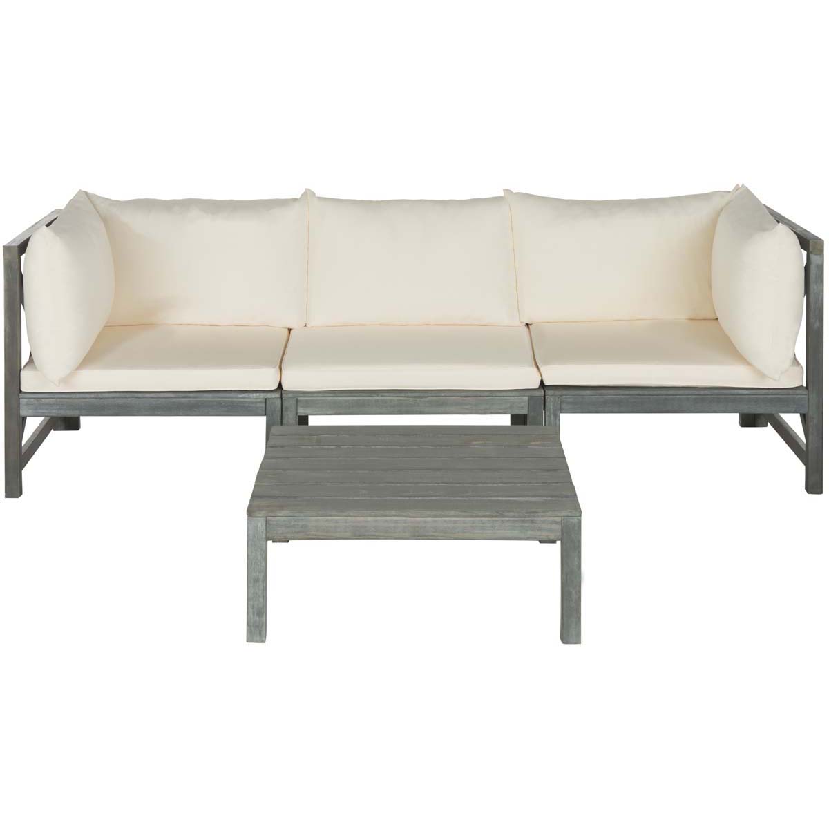 Safavieh Lynwood Modular Outdoor Sectional , PAT6713 - Ash Grey/Beige