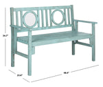 Safavieh Piedmont Folding Bench , PAT6714 - Beach House Blue