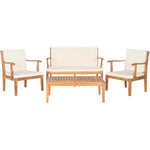 Safavieh Del Mar 4 Pc Outdoor Set , PAT6717 - Natural/Beige
