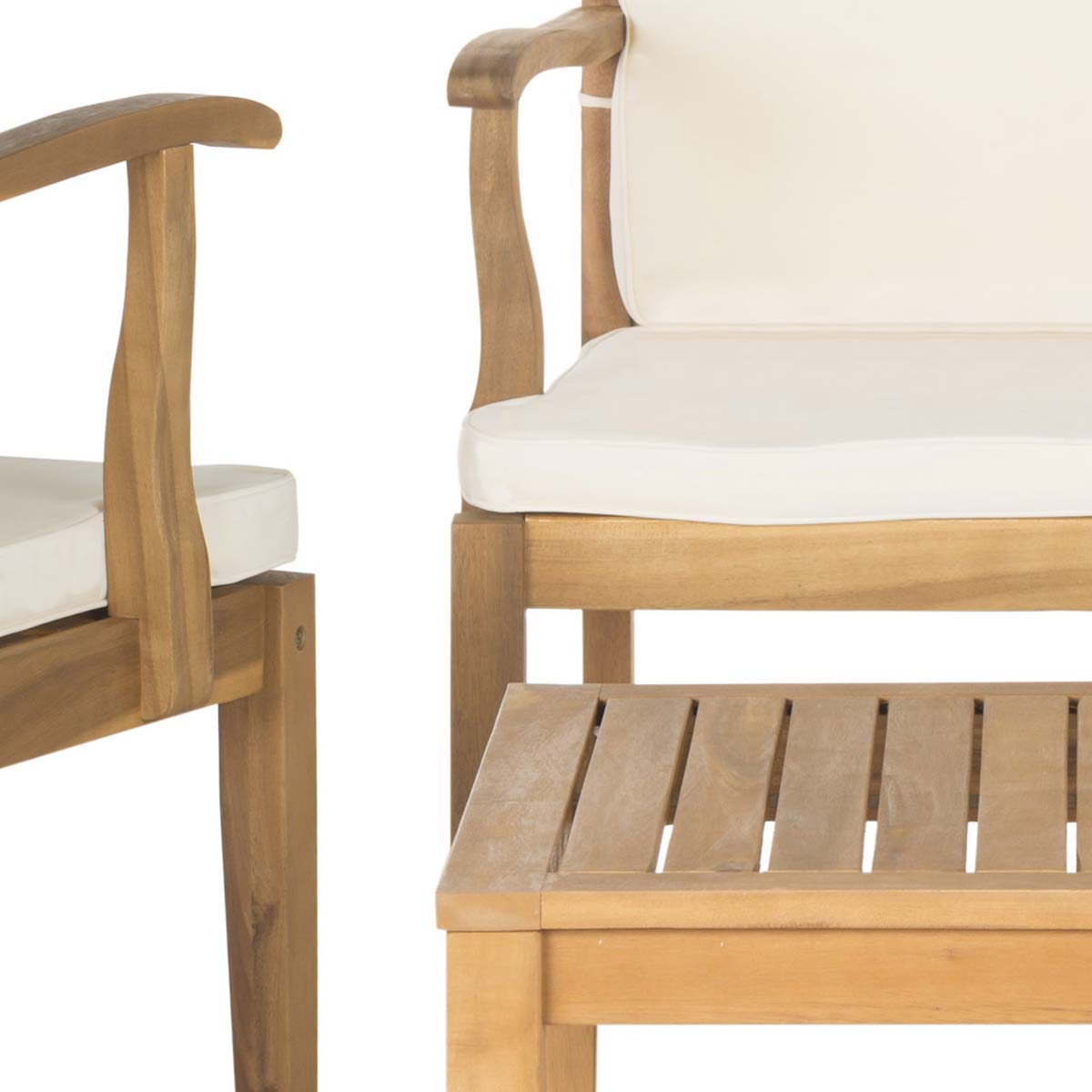 Safavieh Del Mar 4 Pc Outdoor Set , PAT6717 - Natural/Beige