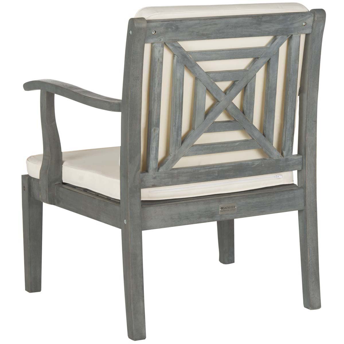 Safavieh Del Mar 4 Pc Outdoor Set , PAT6717 - Ash Grey/Beige