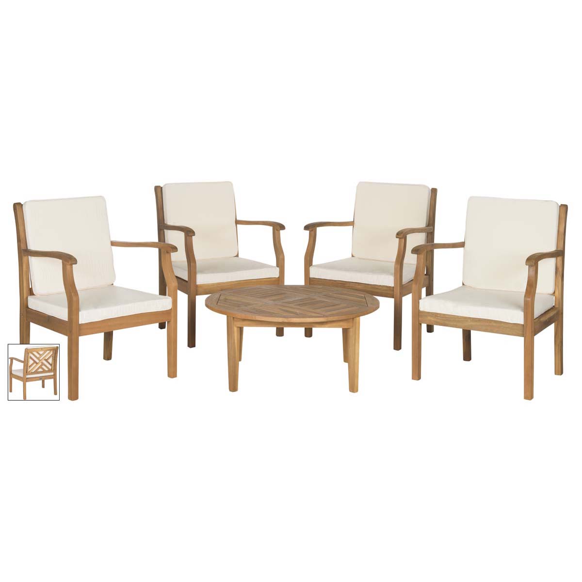 Safavieh Anaheim 5 Pc Coffee Set , PAT6718 - Natural/Beige