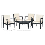 Safavieh Anaheim 5 Pc Coffee Set , PAT6718 - Dark Slate Grey/Beige