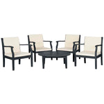 Safavieh Anaheim 5 Pc Coffee Set , PAT6718 - Dark Slate Grey/Beige