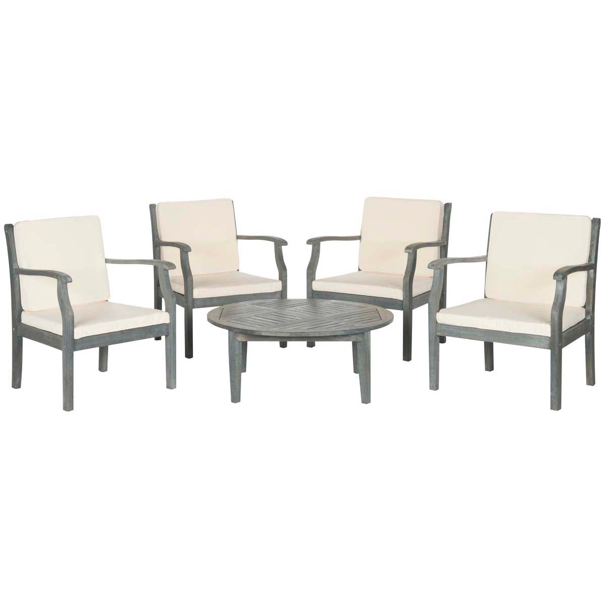 Safavieh Colfax 5 Pc Coffee Set , PAT6719 - Ash Grey/Beige