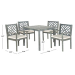 Safavieh Bradbury 5 Pc Dining Set , PAT6720 - Ash Grey/Beige