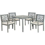 Safavieh Bradbury 5 Pc Dining Set , PAT6720 - Ash Grey/Beige