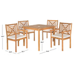 Safavieh Del Mar 5 Pc Dining Set , PAT6722 - Natural/Beige
