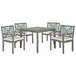 Safavieh Del Mar 5 Pc Dining Set , PAT6722 - Ash Grey/Beige