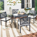 Safavieh Del Mar 5 Pc Dining Set , PAT6722 - Dark Slate Grey/Beige