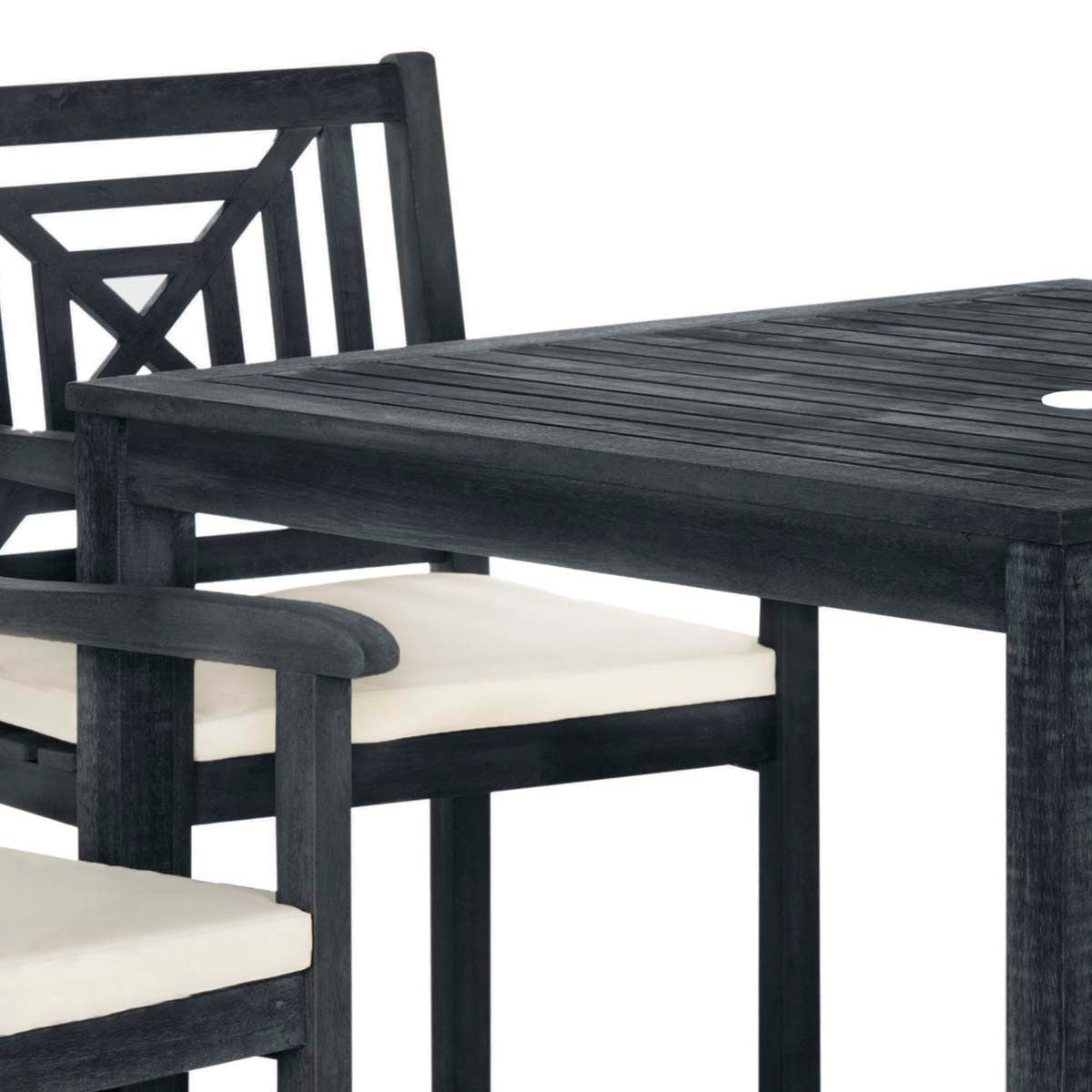 Safavieh Del Mar 5 Pc Dining Set , PAT6722 - Dark Slate Grey/Beige