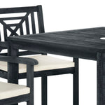 Safavieh Del Mar 5 Pc Dining Set , PAT6722 - Dark Slate Grey/Beige