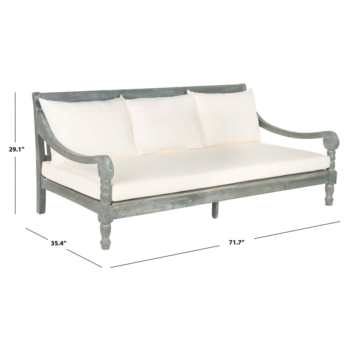 Safavieh Pasadena Day Bed , PAT6724 - Ash Grey / Beige