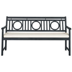 Safavieh Montclair 3 Seat Bench , PAT6736 - Dark Slate Grey/Beige