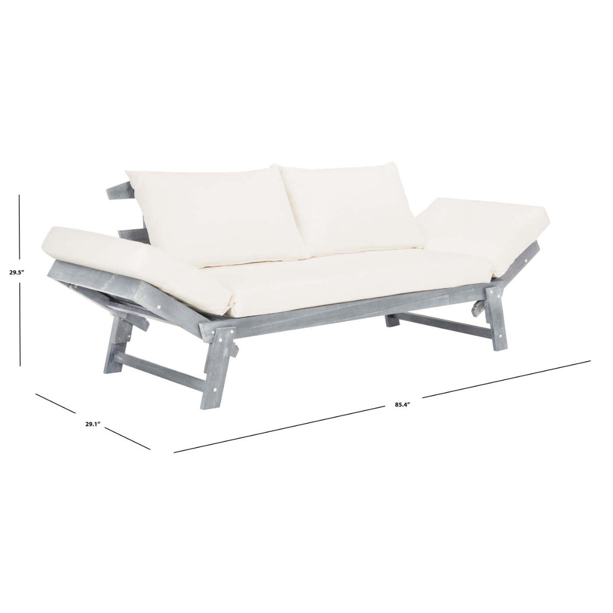 Safavieh Tandra Modern Contemporary Daybed , PAT6745 - Ash Grey/White/Navy