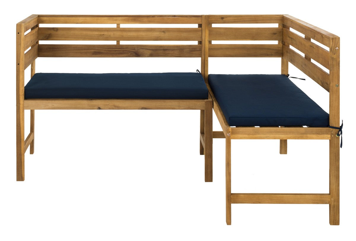 Safavieh Wilton Balcony Corner Lounge Set , PAT6754 - Natural/Navy