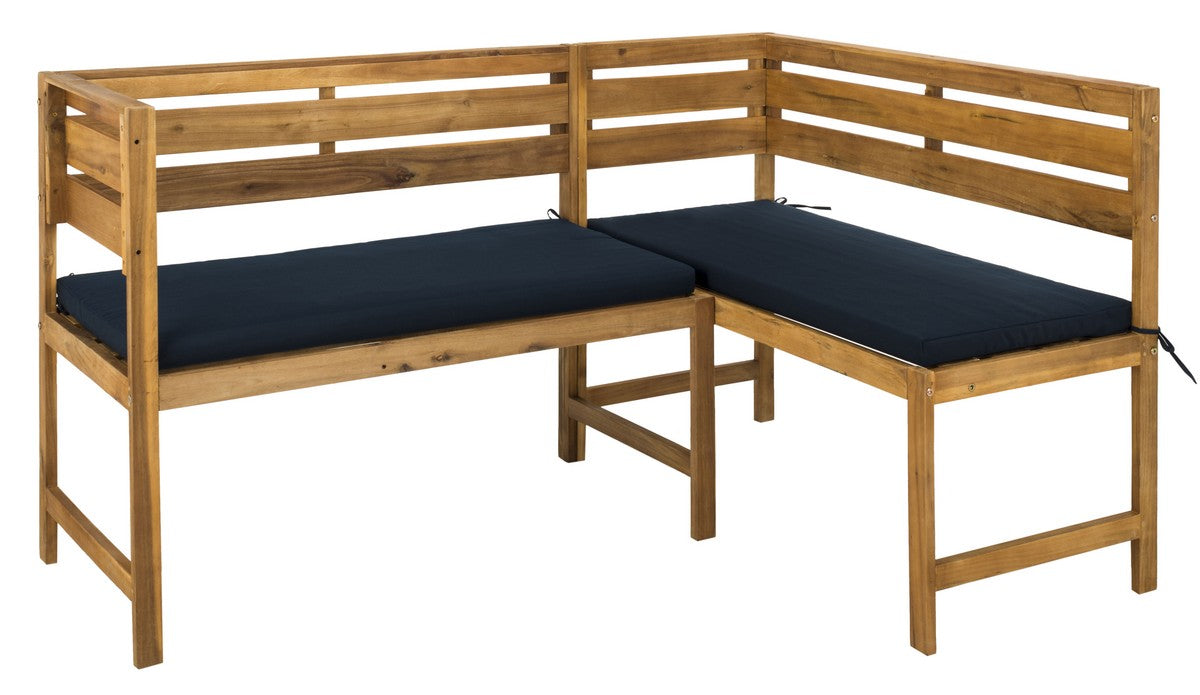 Safavieh Wilton Balcony Corner Lounge Set , PAT6754 - Natural/Navy