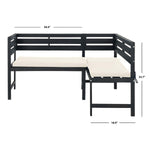 Safavieh Wilton Balcony Corner Lounge Set , PAT6754 - Dark Slate Grey/Beige