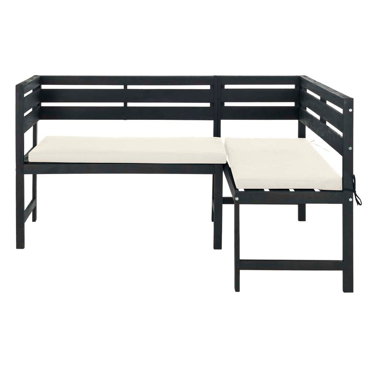 Safavieh Wilton Balcony Corner Lounge Set , PAT6754 - Dark Slate Grey/Beige