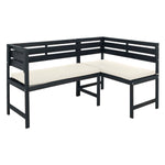 Safavieh Wilton Balcony Corner Lounge Set , PAT6754 - Dark Slate Grey/Beige