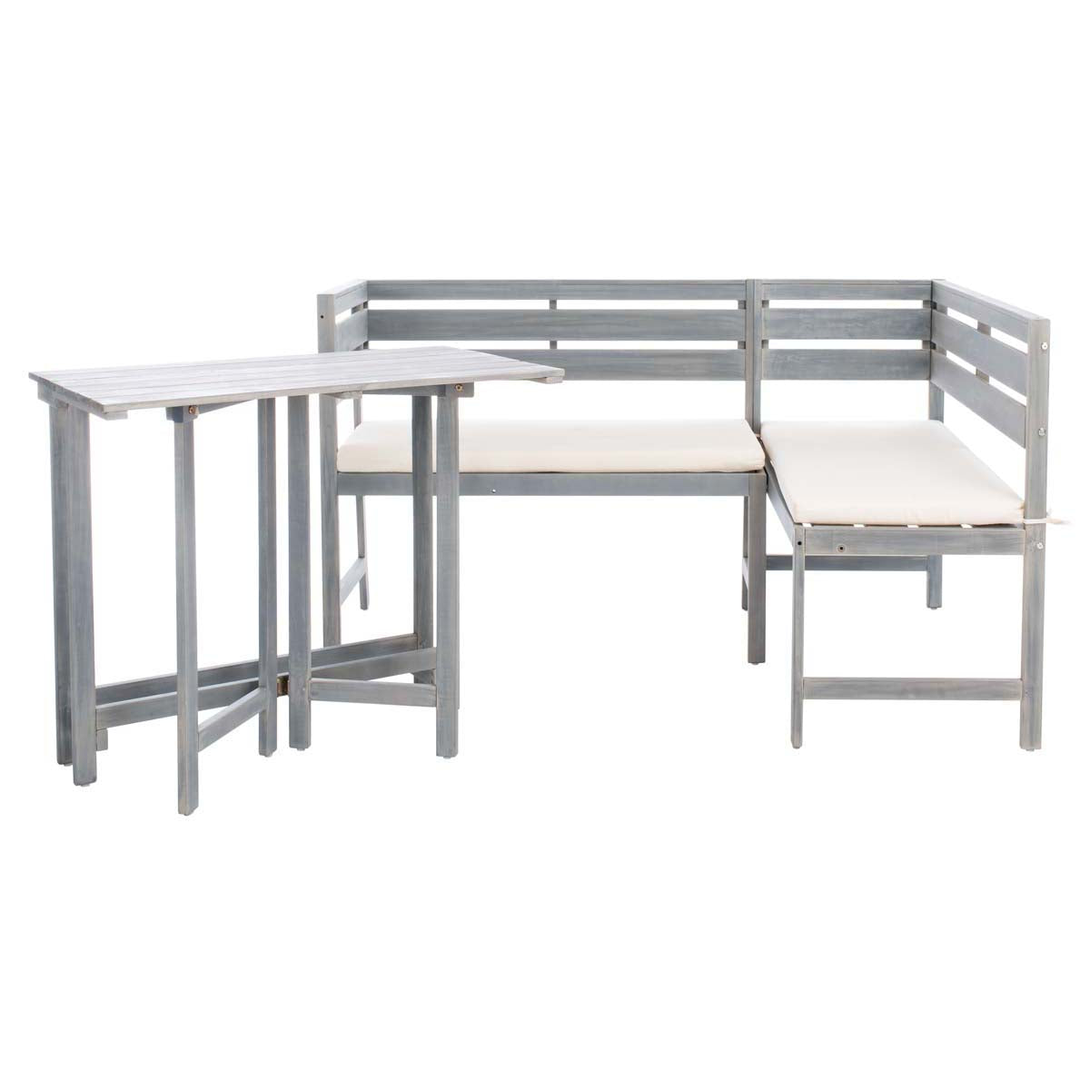 Safavieh Wilton Balcony Corner Lounge Set , PAT6754 - Grey/White