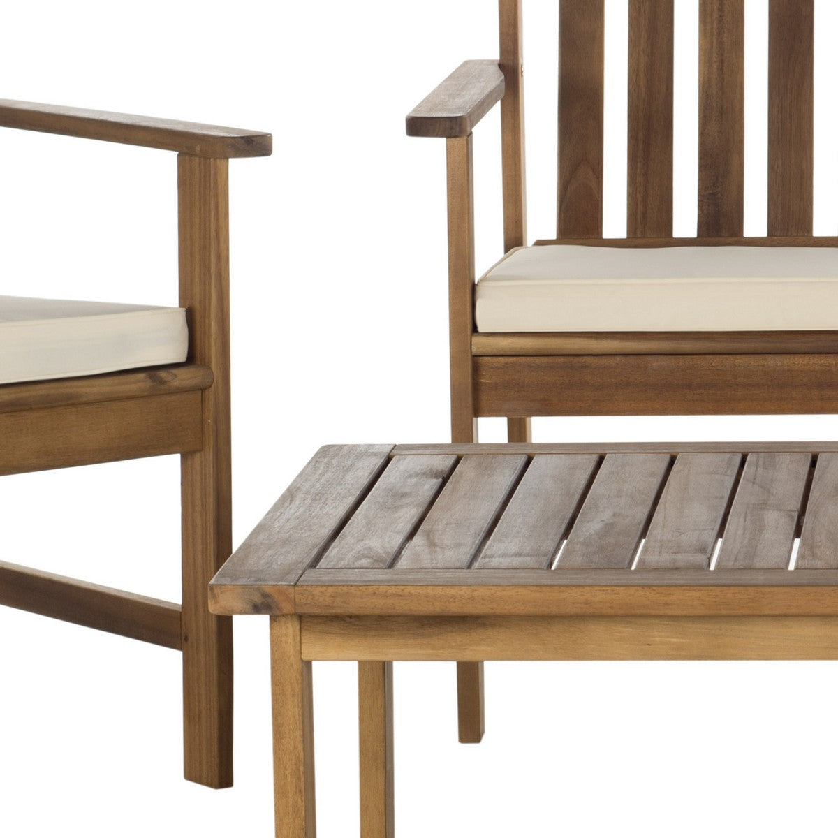 Safavieh Burbank 4 Pc Outdoor Set , PAT7006 - Natural/Beige