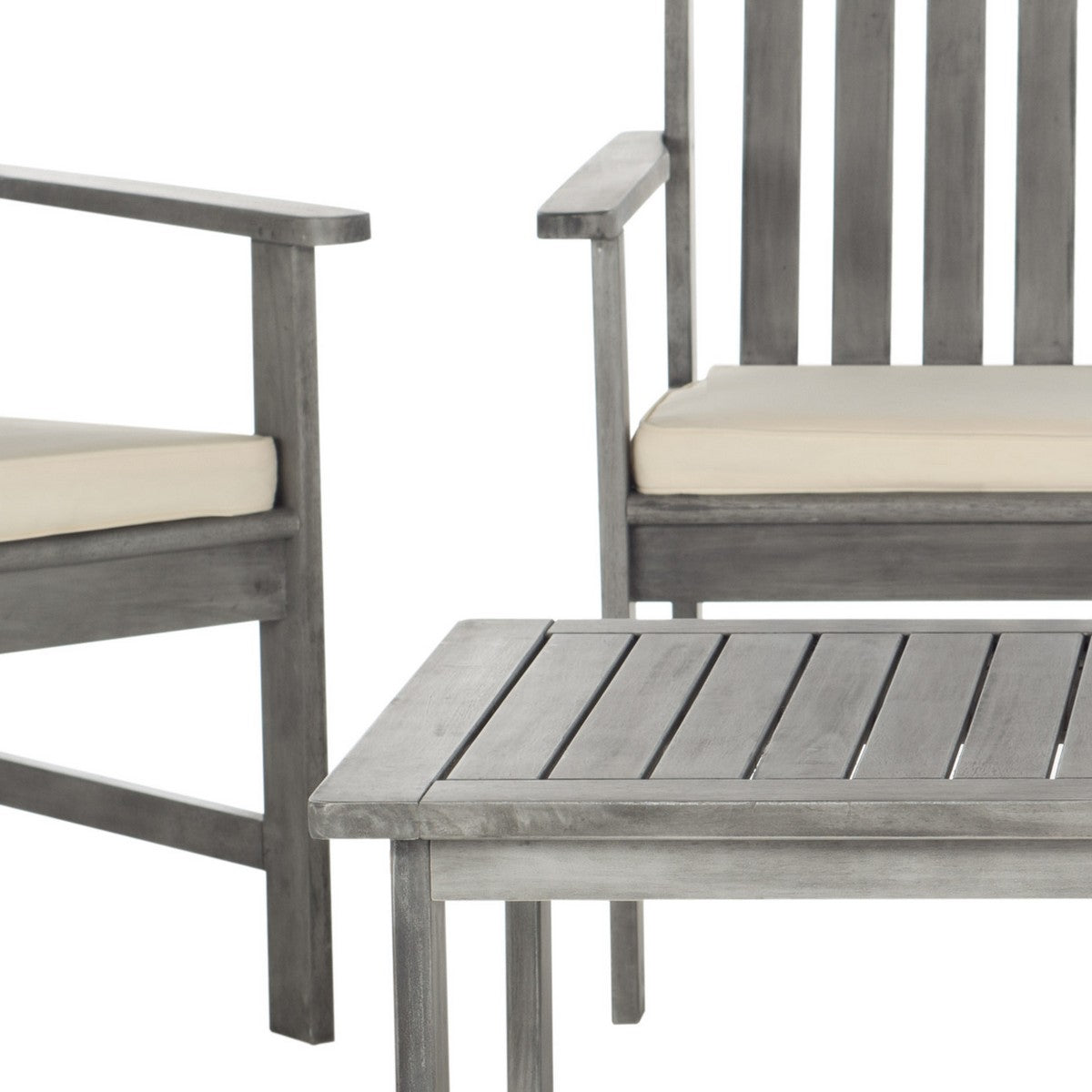 Safavieh Burbank 4 Pc Outdoor Set , PAT7006 - Grey Wash/Beige