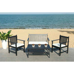 Safavieh Burbank 4 Pc Outdoor Set , PAT7006 - Black/Beige