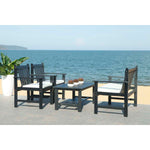 Safavieh Burbank 4 Pc Outdoor Set , PAT7006 - Black/Beige