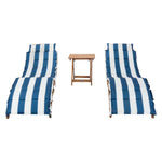 Safavieh Pacifica 3 Piece Lounge Set , PAT7020 - Natural / Navy Stripe
