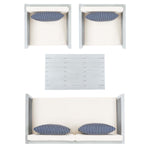 Safavieh Alda 4 Pc Outdoor Set With Accent Pillows , PAT7033 - Grey/Beige