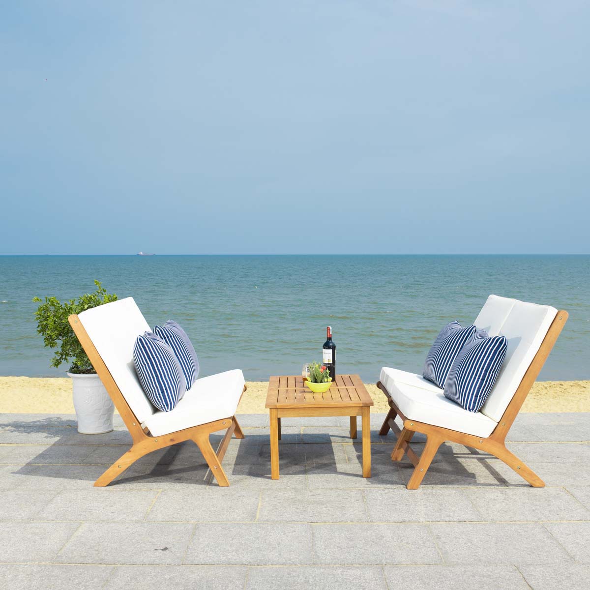 Natural / Beige / Navy Striped - Natural / Beige / Navy Striped