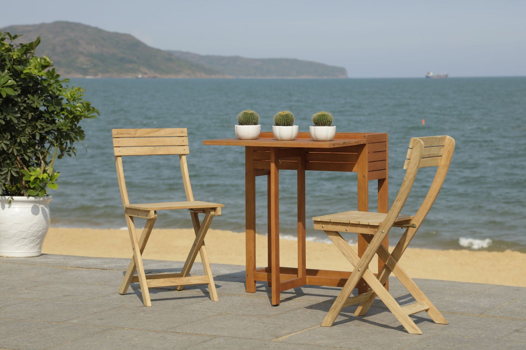 Safavieh Walten Flower Shelf 3 Pc Bistro Set, PAT7046 - Natural
