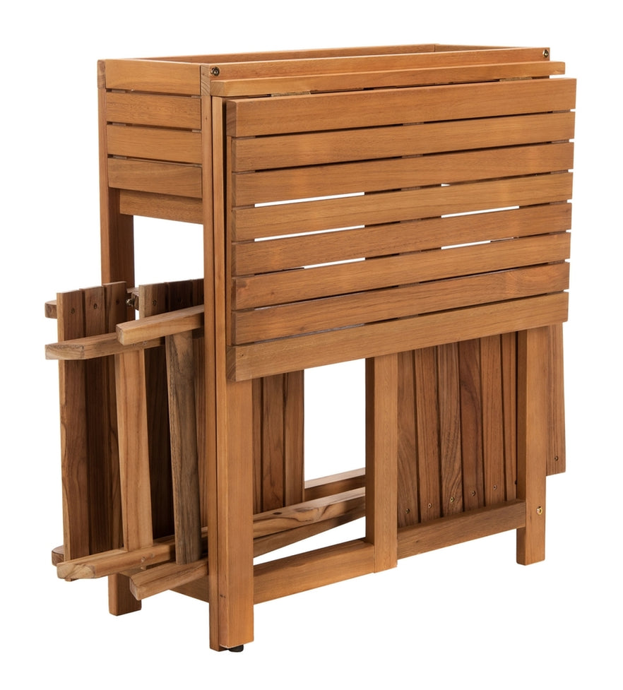 Safavieh Walten Flower Shelf 3 Pc Bistro Set, PAT7046 - Natural