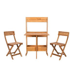 Safavieh Barley Flower Shelf 3 Pc Bistro Set , PAT7047 - Natural