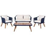 Safavieh Raldin Rope 4 Pc Living Set , PAT7049 - Navy/ Beige