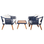 Safavieh Raldin Rope 4 Pc Living Set , PAT7049 - Navy/ Beige