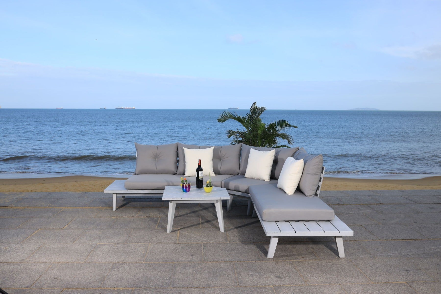 Safavieh Lansen 4 Pc Corner Living Set , PAT7055