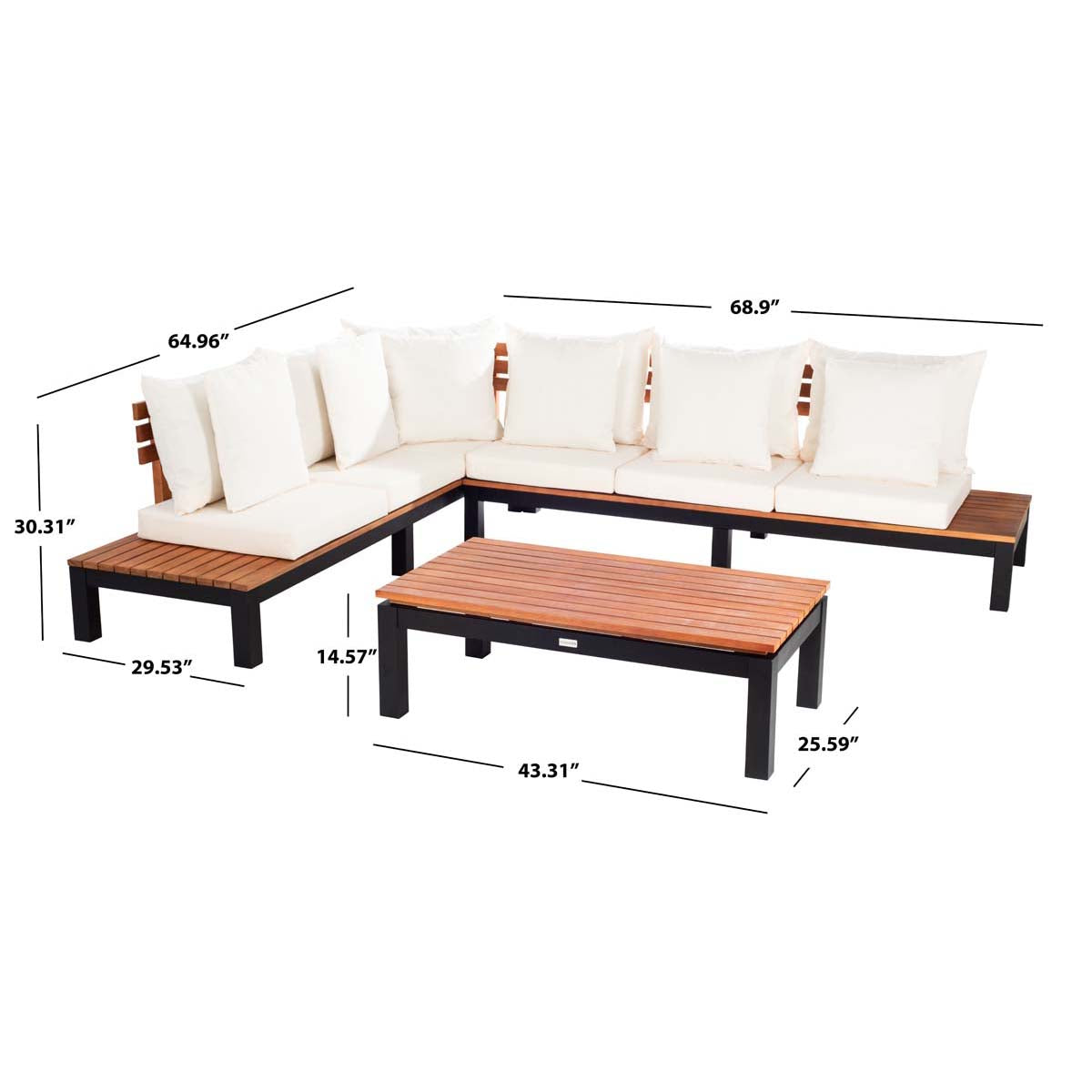 Safavieh Fristal 3 Pc Living Set , PAT7056