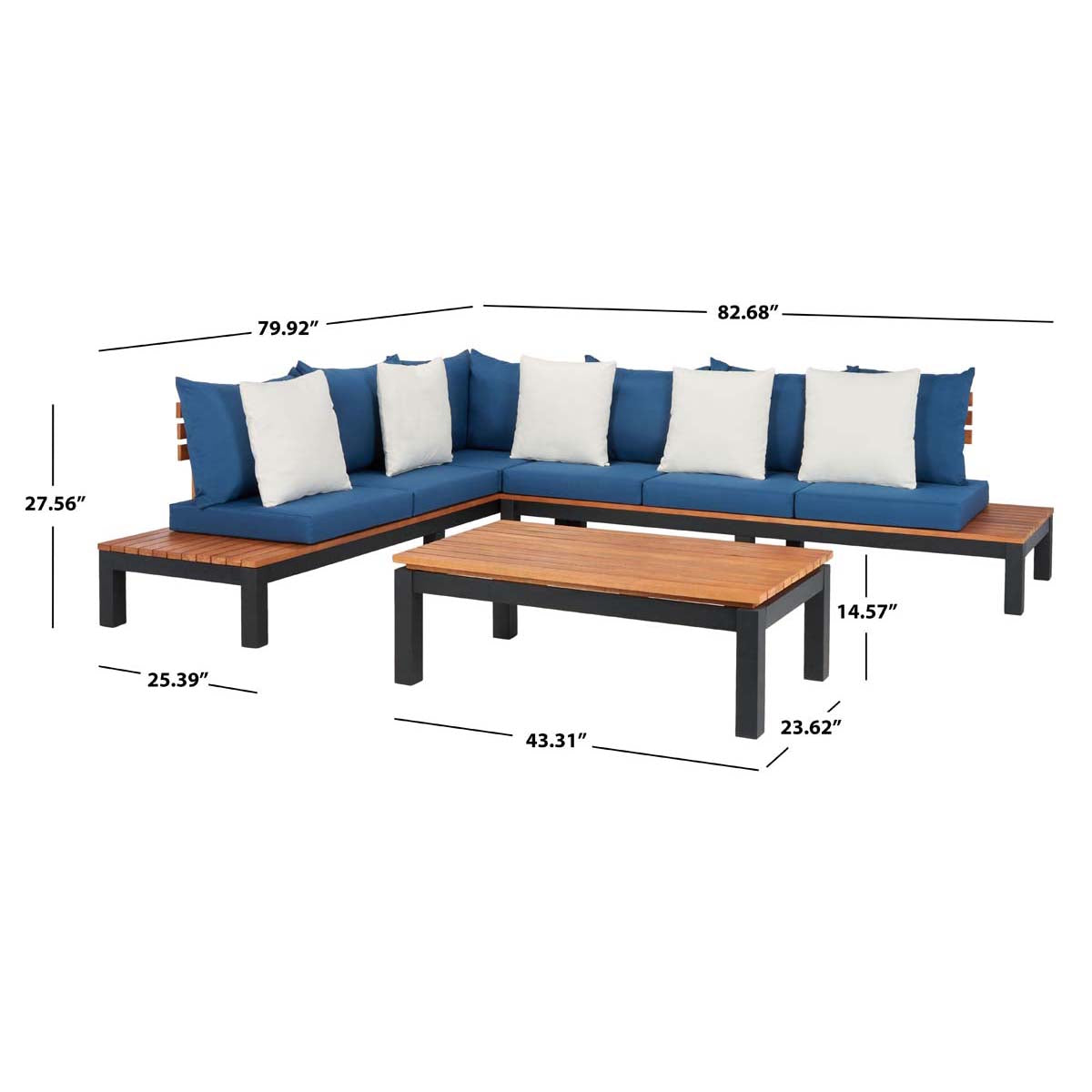 Safavieh Fristal 3 Pc Living Set , PAT7056