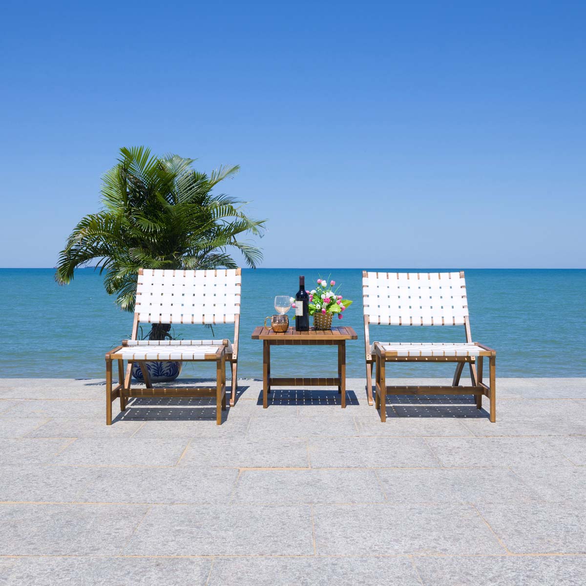 Natural Wood/White Rope - Natural Wood/White Rope