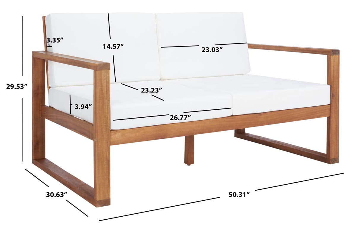 Safavieh Emiko Outdoor Bench , PAT7302 - Natural / Beige
