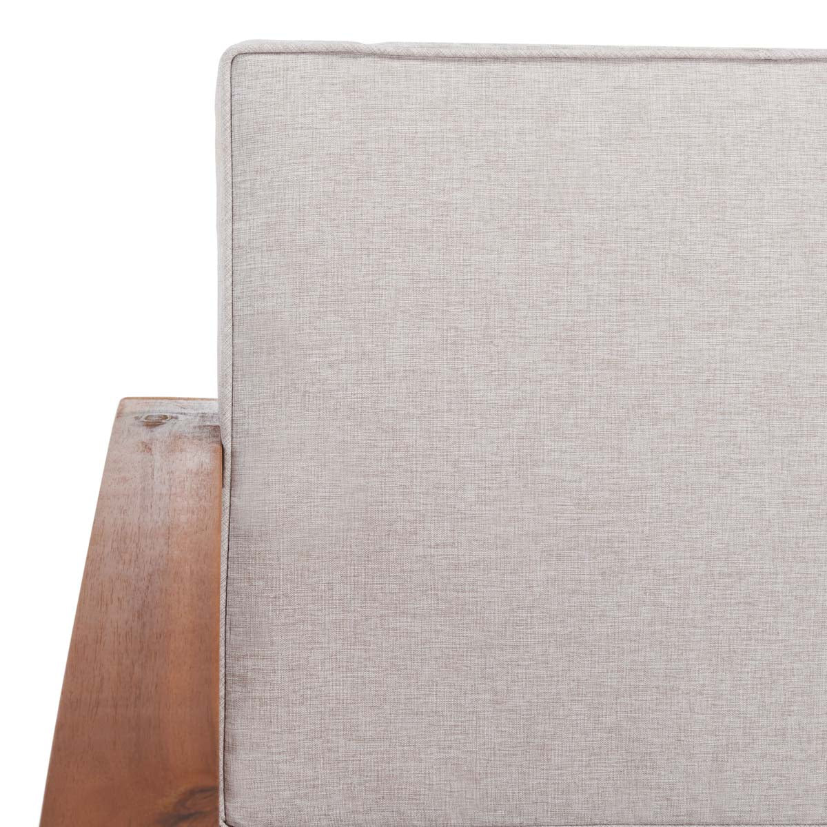 Safavieh Finnick Outdoor Bench , PAT7303 - Natural Wood/Light Grey Cushion