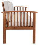 Safavieh Finnick Outdoor Bench , PAT7303 - Natural Wood/Light Grey Cushion