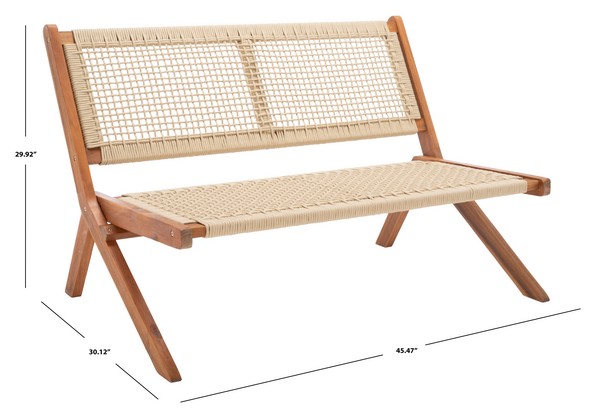 Safavieh Kobina Outdoor Bench , PAT7304 - Natural / Natural