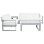 Grey Wood/Beige Cushion