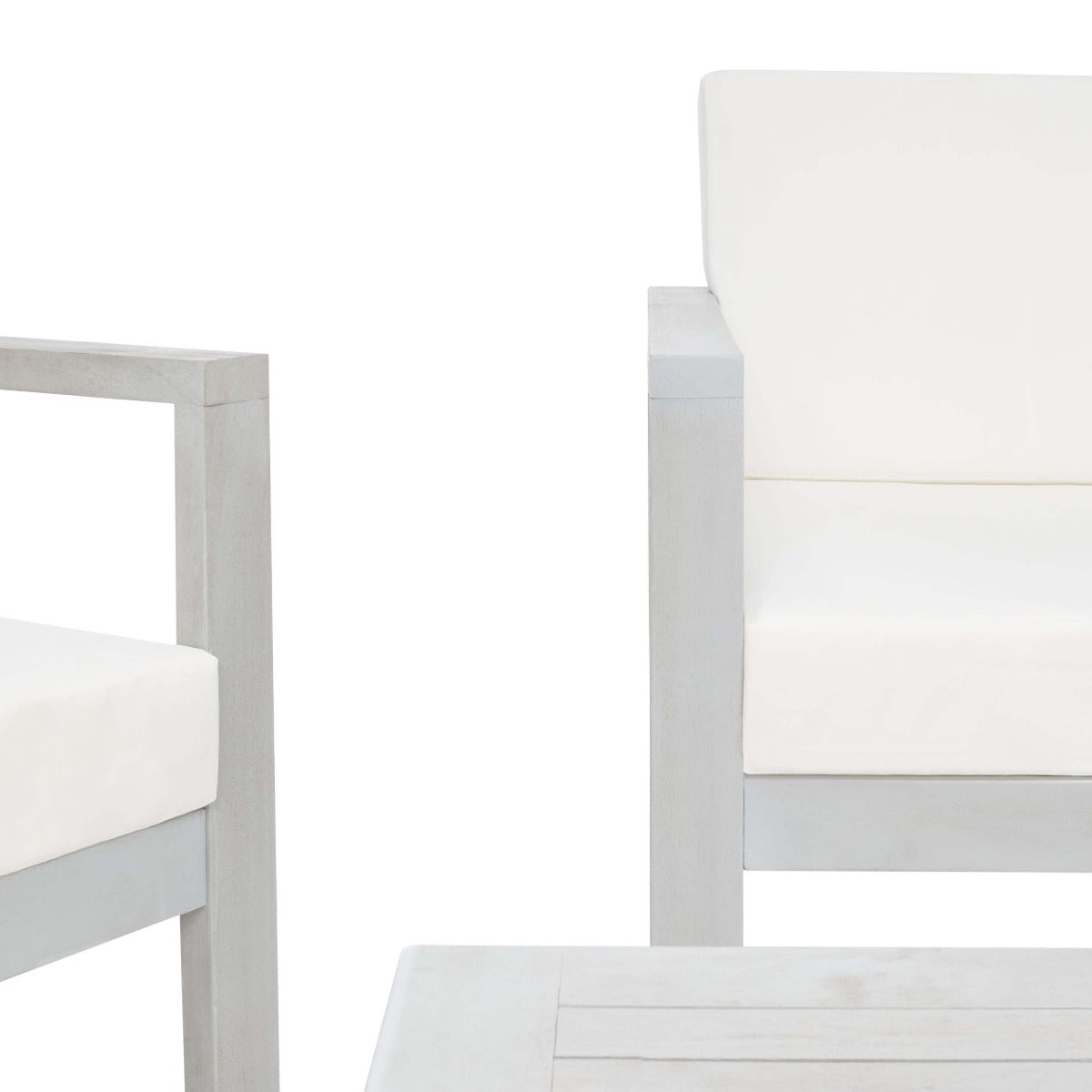 Grey Wood/Beige Cushion