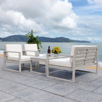 Grey Wood/Beige Cushion