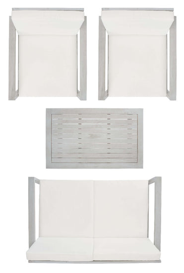 Grey Wood/Beige Cushion